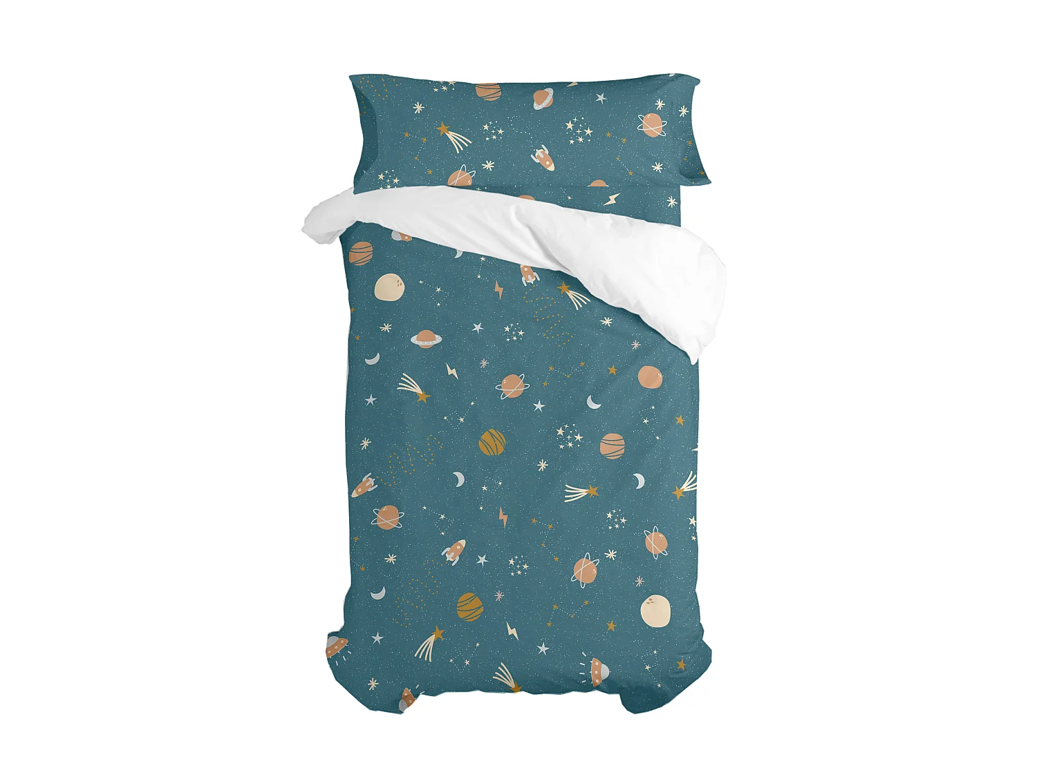 Parure housse de couette 2 pièces 155x220 cm (Lit 80/90) Mini universe