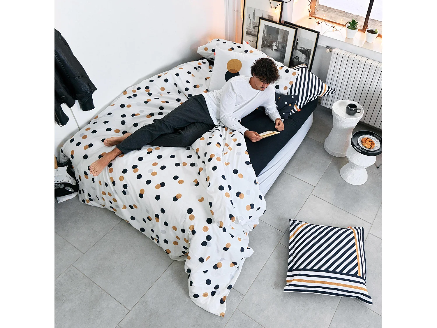 Capa de Edredão 260x240 cm (Cama 180/200) Golden dots