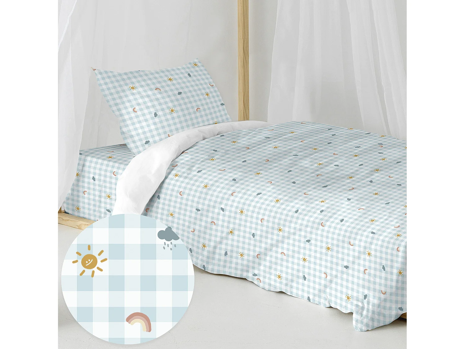 Juego nórdico 2 piezas 140x200 cm (Cama 80) Weather