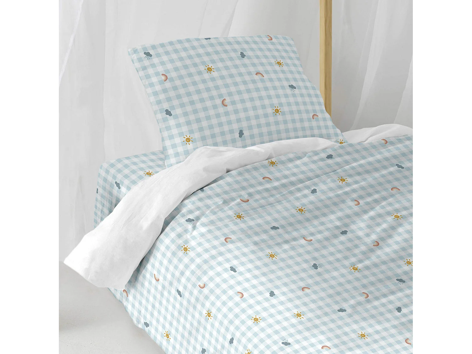 Parure housse de couette 2 pièces 140x200 cm (Lit 80) Weather