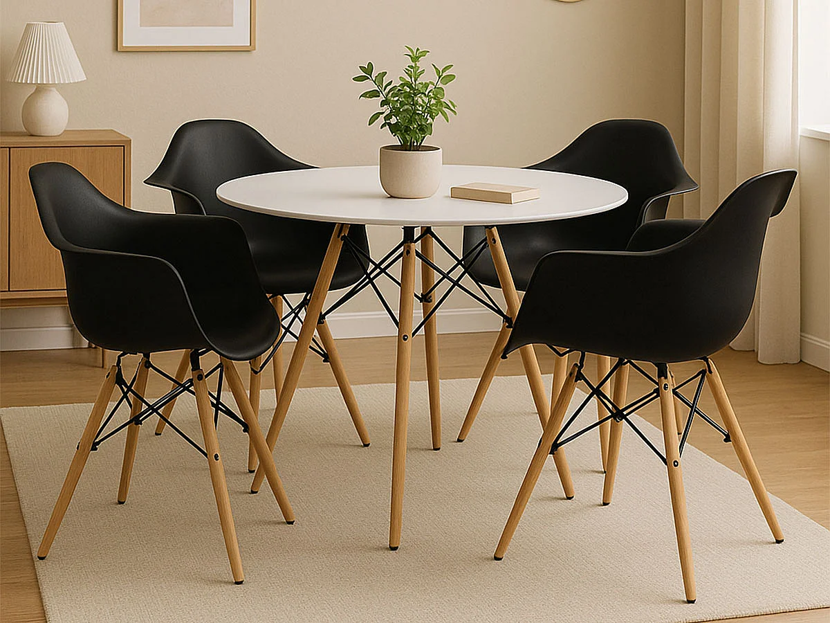 Conjunto 4 Cadeiras Neo (Preto)