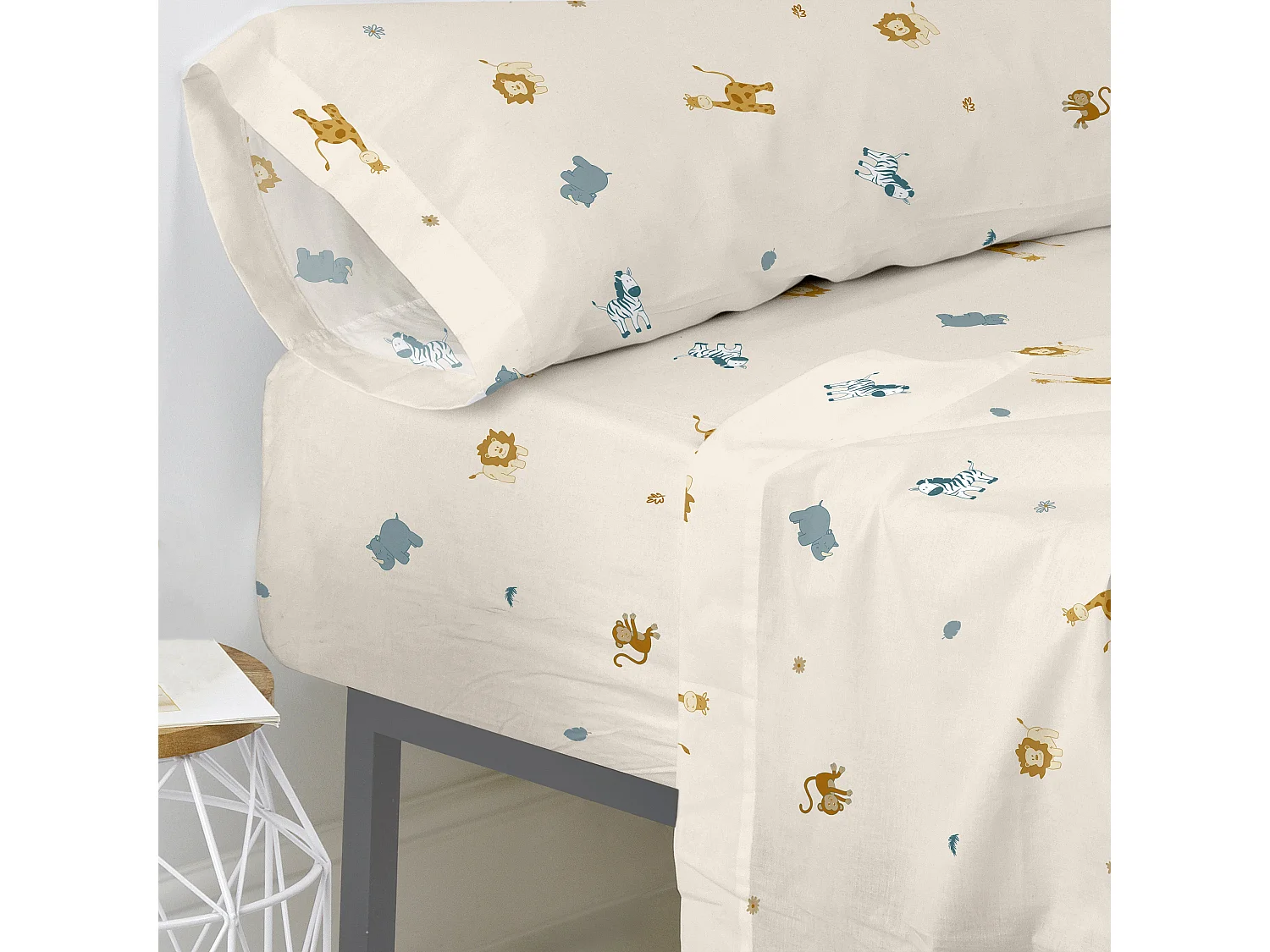 Spannbetttuch 90x200x32 cm (Bett 90) Animals