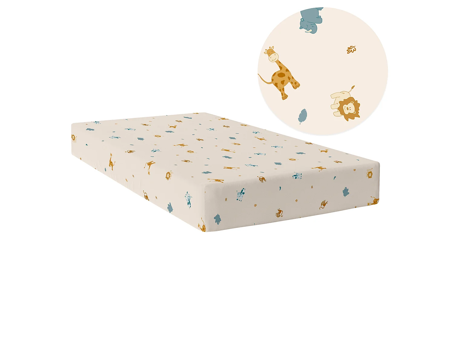 Spannbetttuch 90x200x32 cm (Bett 90) Animals