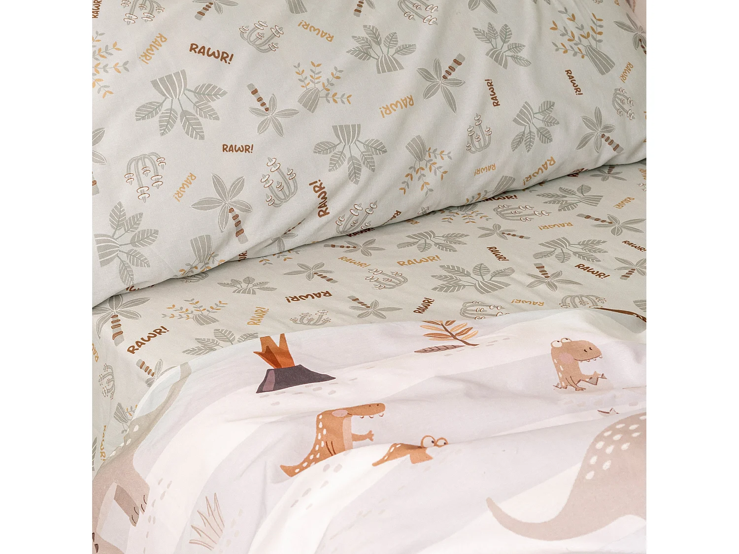 Spannbetttuch 105x200x32 cm (Bett 105) Dino family