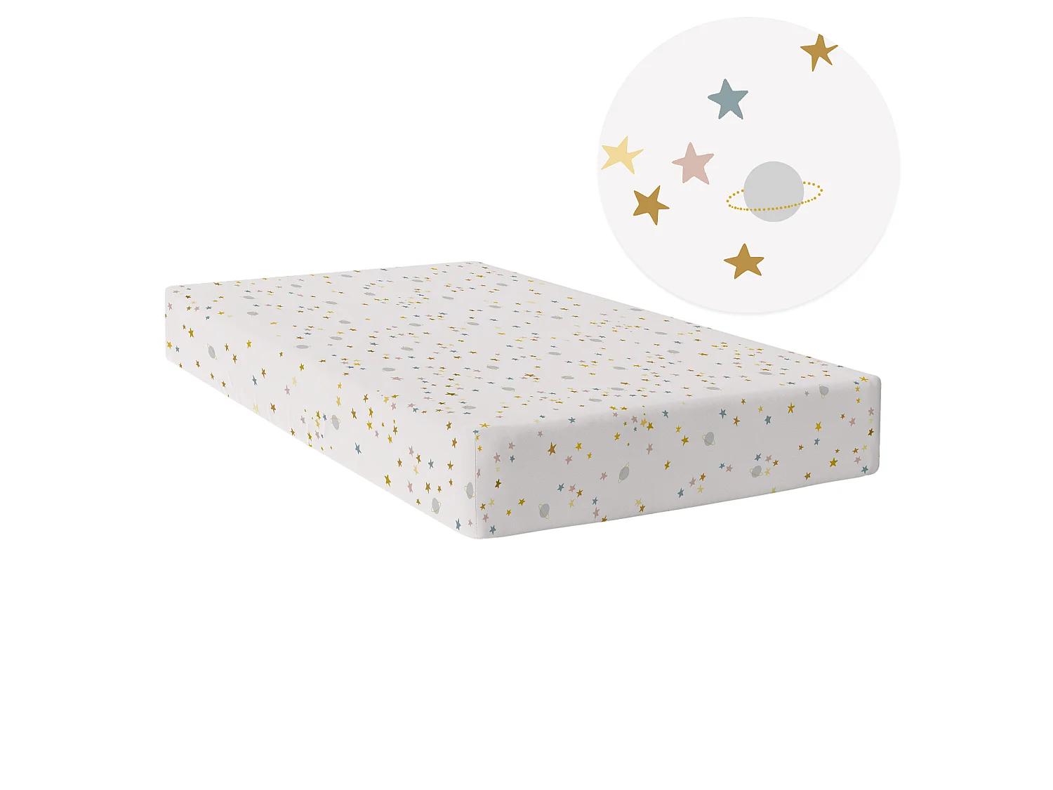 Lençol de Baixo Ajustável 90x200x32 cm (Cama 90) Saturn