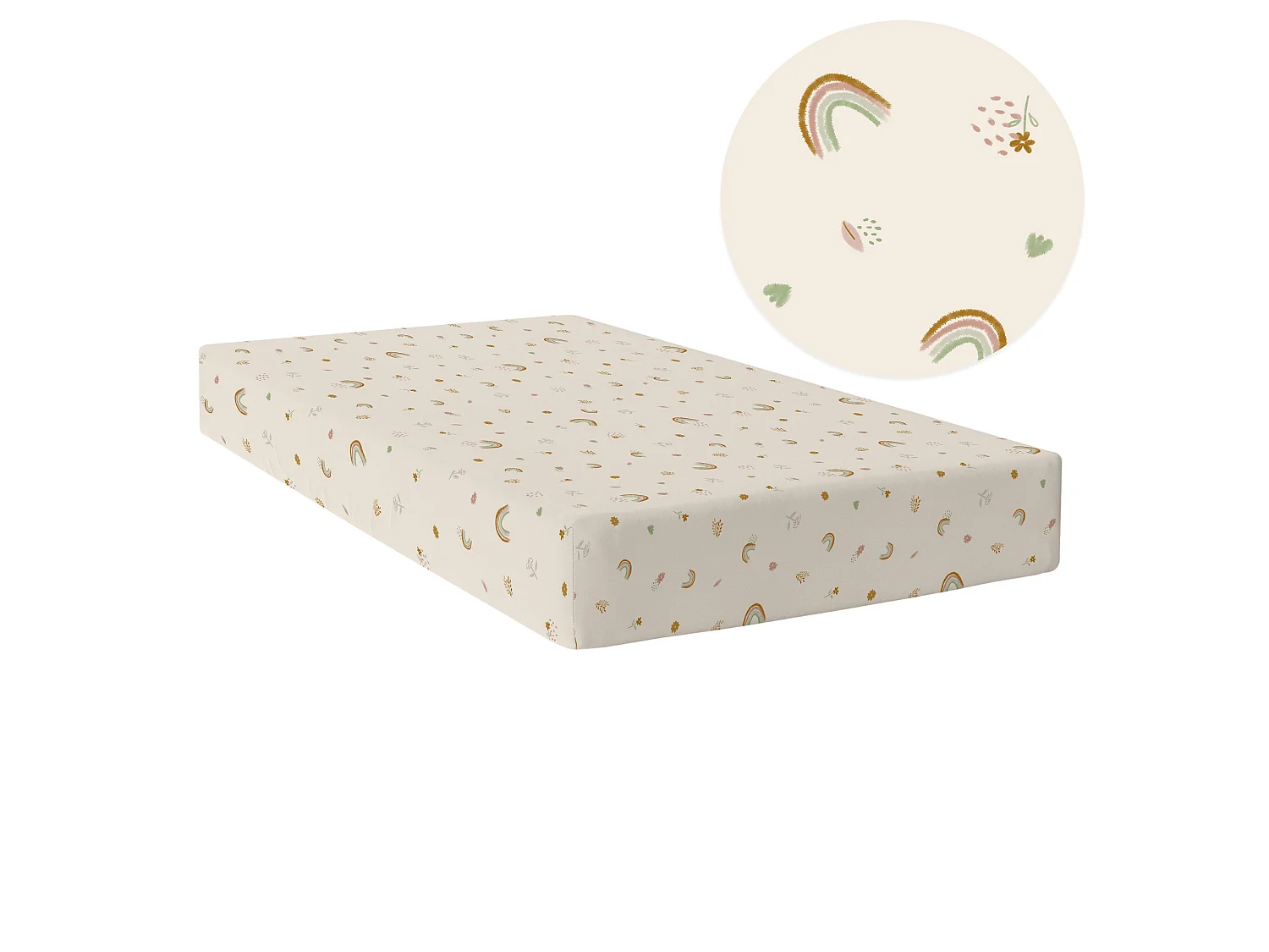 Drap-housse 90x200x32 cm (Lit 90) Iris