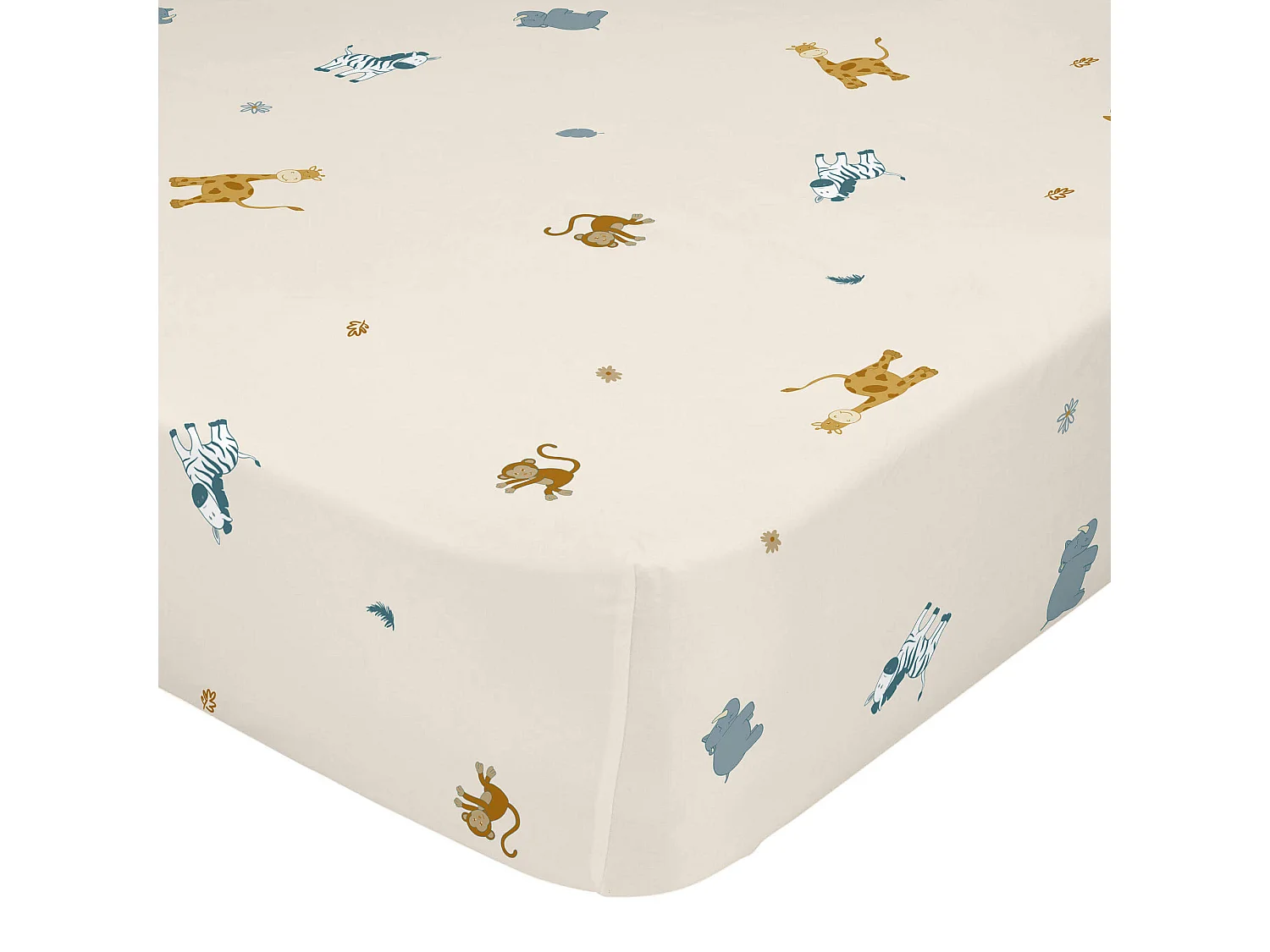 Hoeslaken 70x140x14 cm (Ledikant) Animals