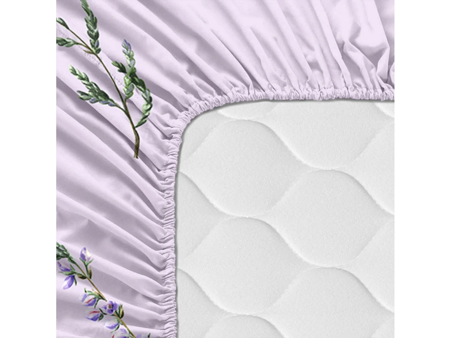 Hoeslaken 160x200x32 cm (Bed 150/160) MosQuit Lavanda