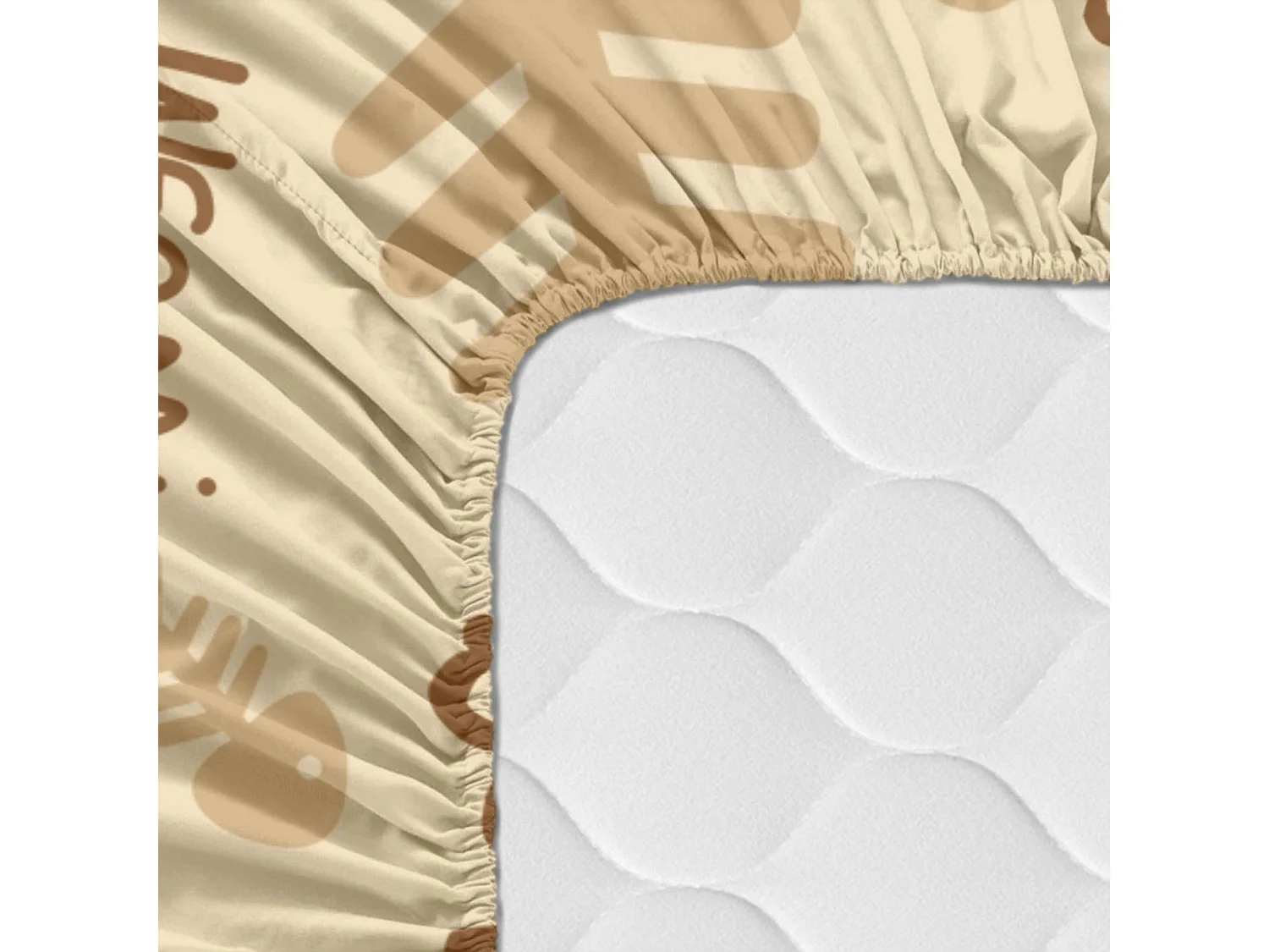 Lençol de Baixo Ajustável 60x120x14 cm (Berço) Cats