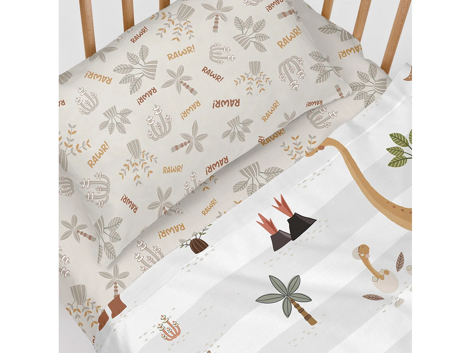 Drap-housse 60x120x14 cm (Berceau) Dino family