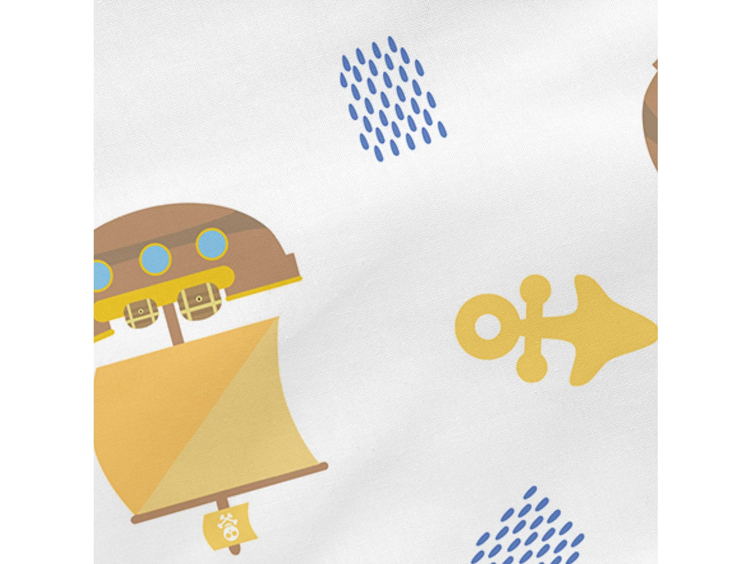 Spannbetttuch 60x120x14 cm (Kinderbett) Pirate ship