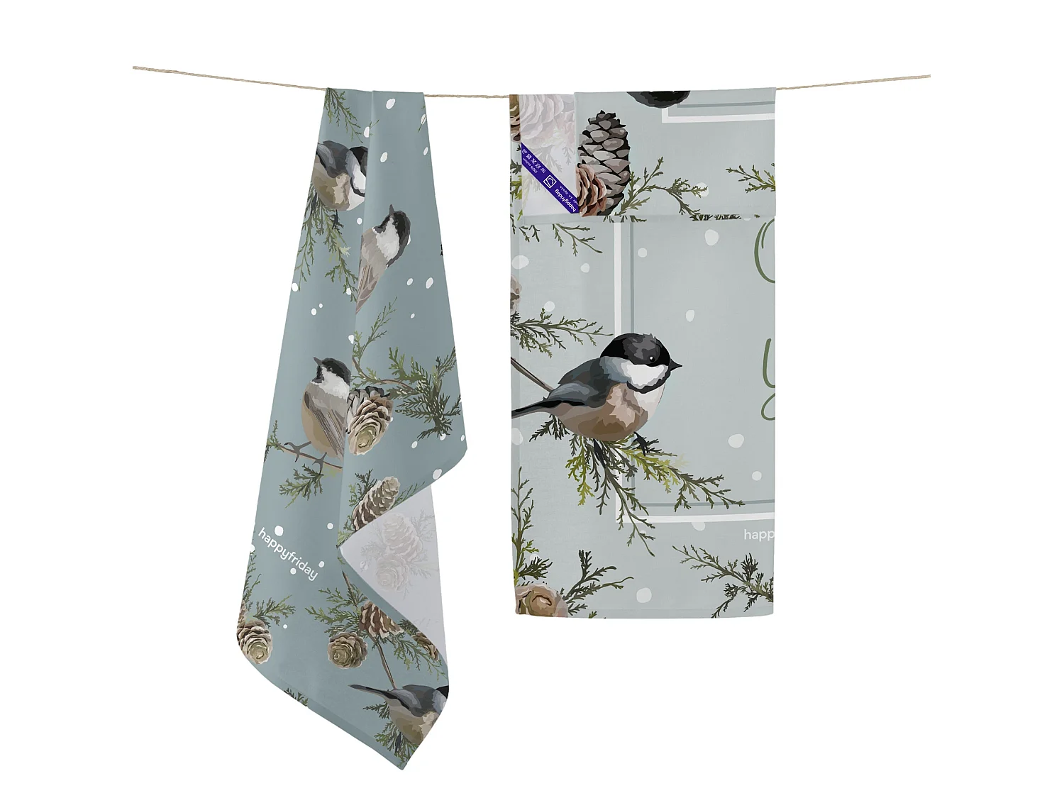 Paño de cocina 2 ud 70x50 cm Sparrow