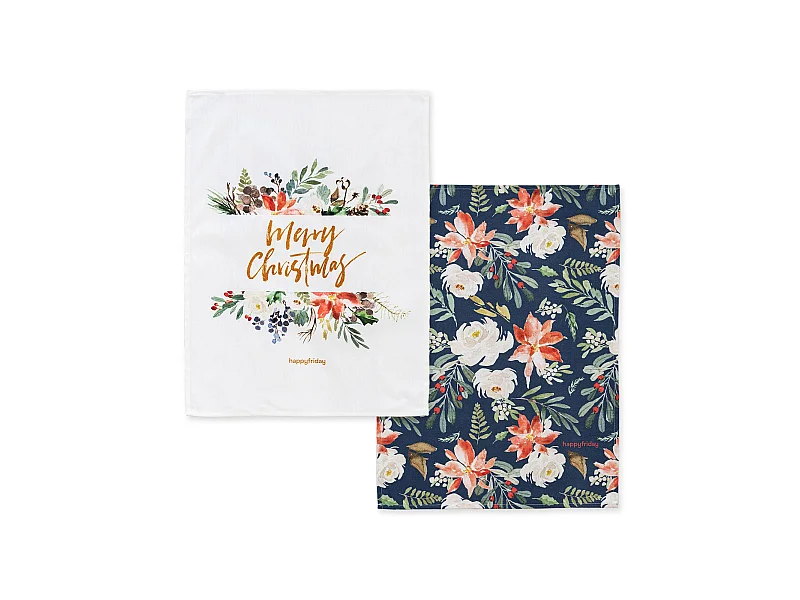 Küchentuch 2 Stück 70x50 cm Elegant Xmas