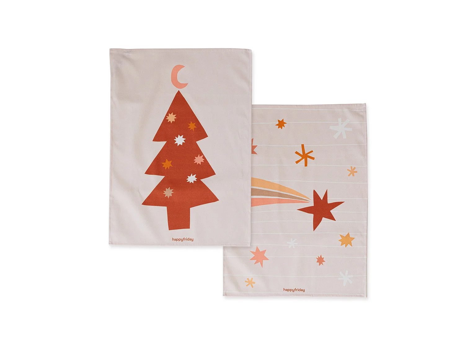 Küchentuch 2 Stück 70x50 cm Boho Christmas