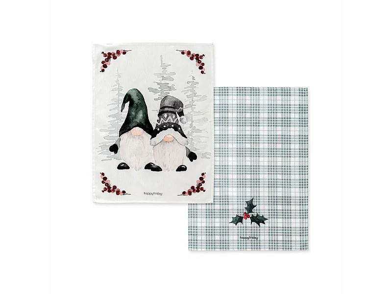 Küchentuch 2 Stück 70x50 cm Gnomes