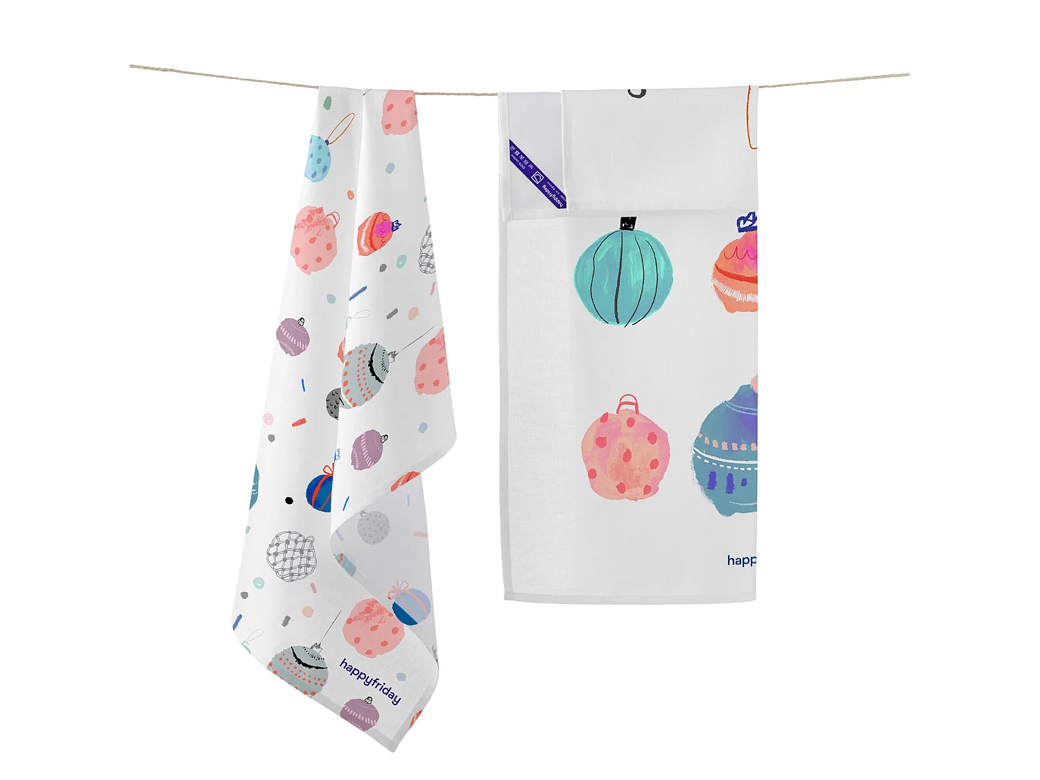 Küchentuch 2 Stück 70x50 cm Balls