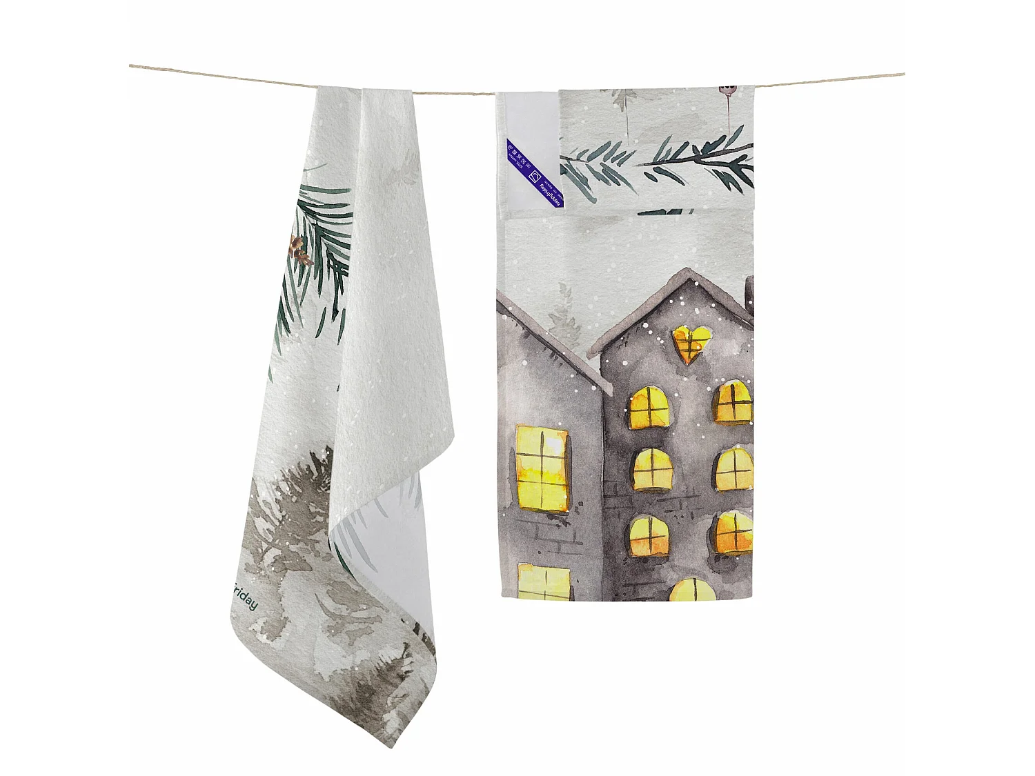 Paño de cocina 2 ud 70x50 cm Welcoming