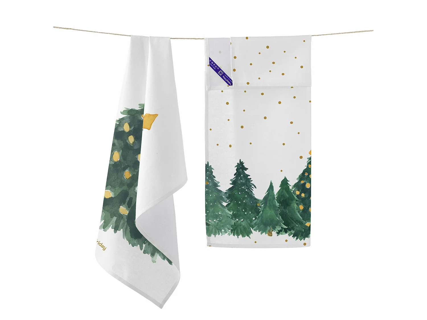 Pano de cozinha 2 peças 70x50 cm Sapin