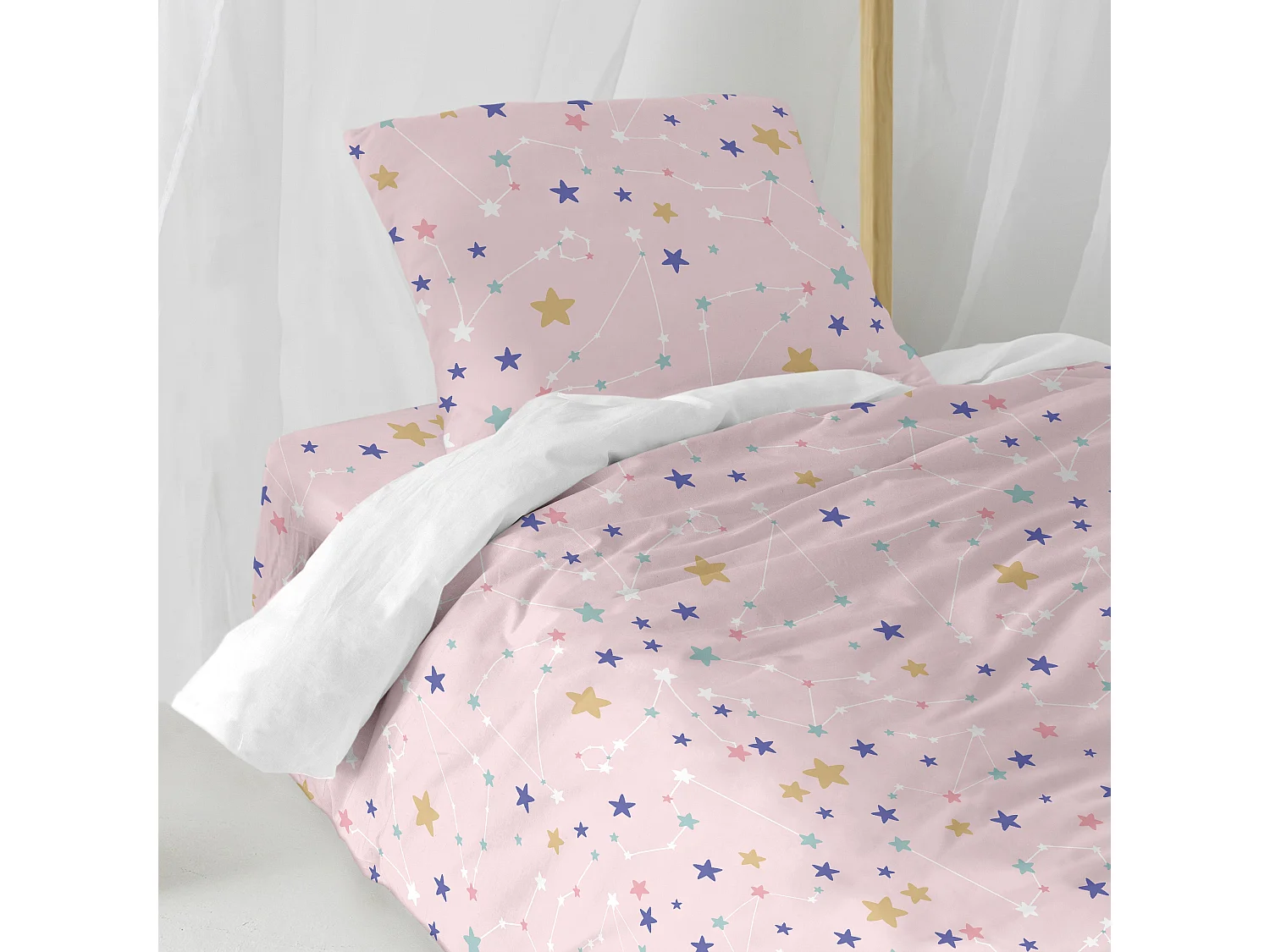 Dekbedovertrekset 2-delig 140x200 cm (Bed 80) Sky stars