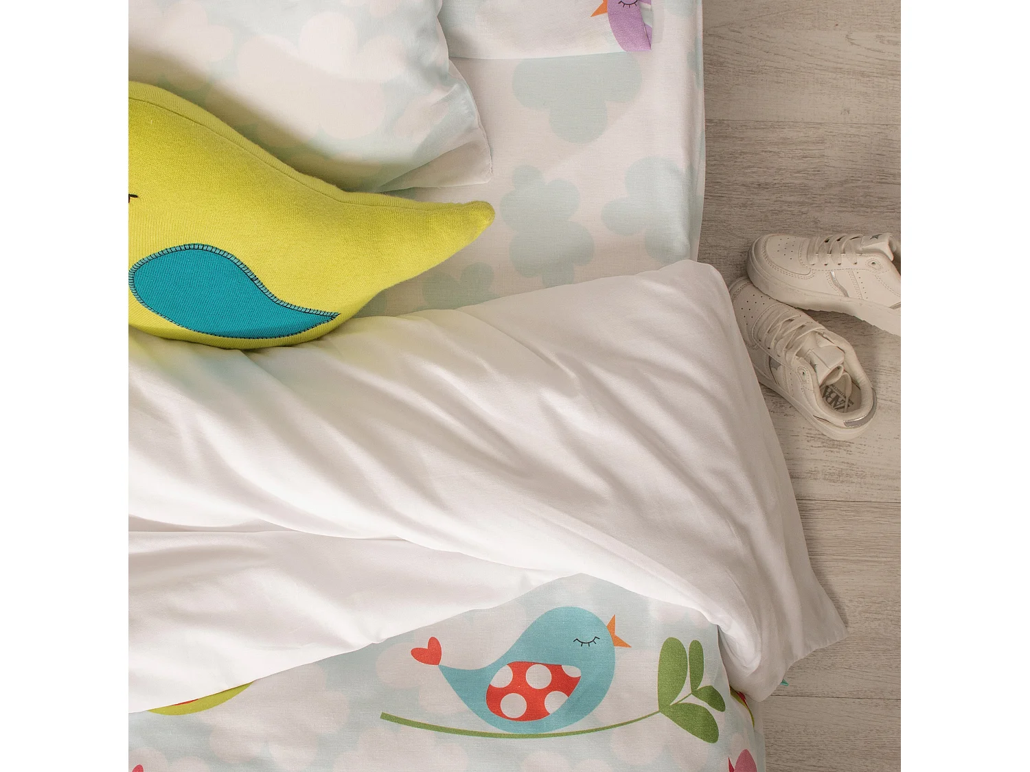 Parure housse de couette 2 pièces 155x220 cm (Lit 80/90) Little birds