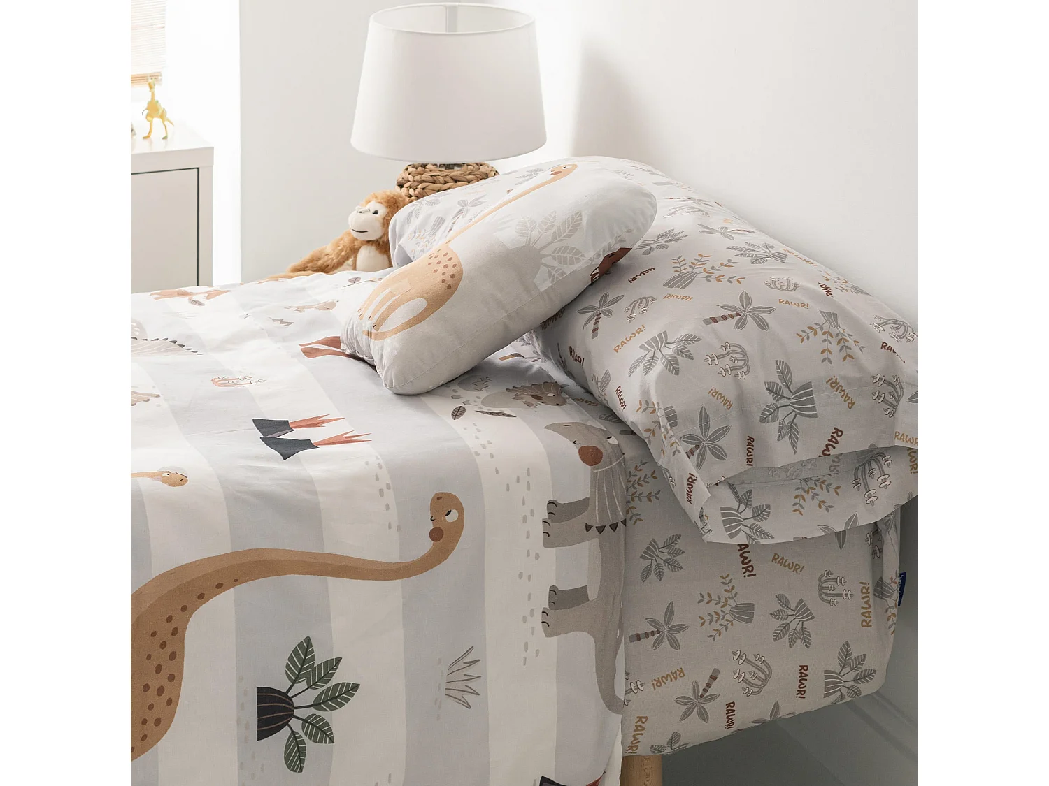 Juego nórdico 2 piezas 180x220 cm (Cama 105) Dino family