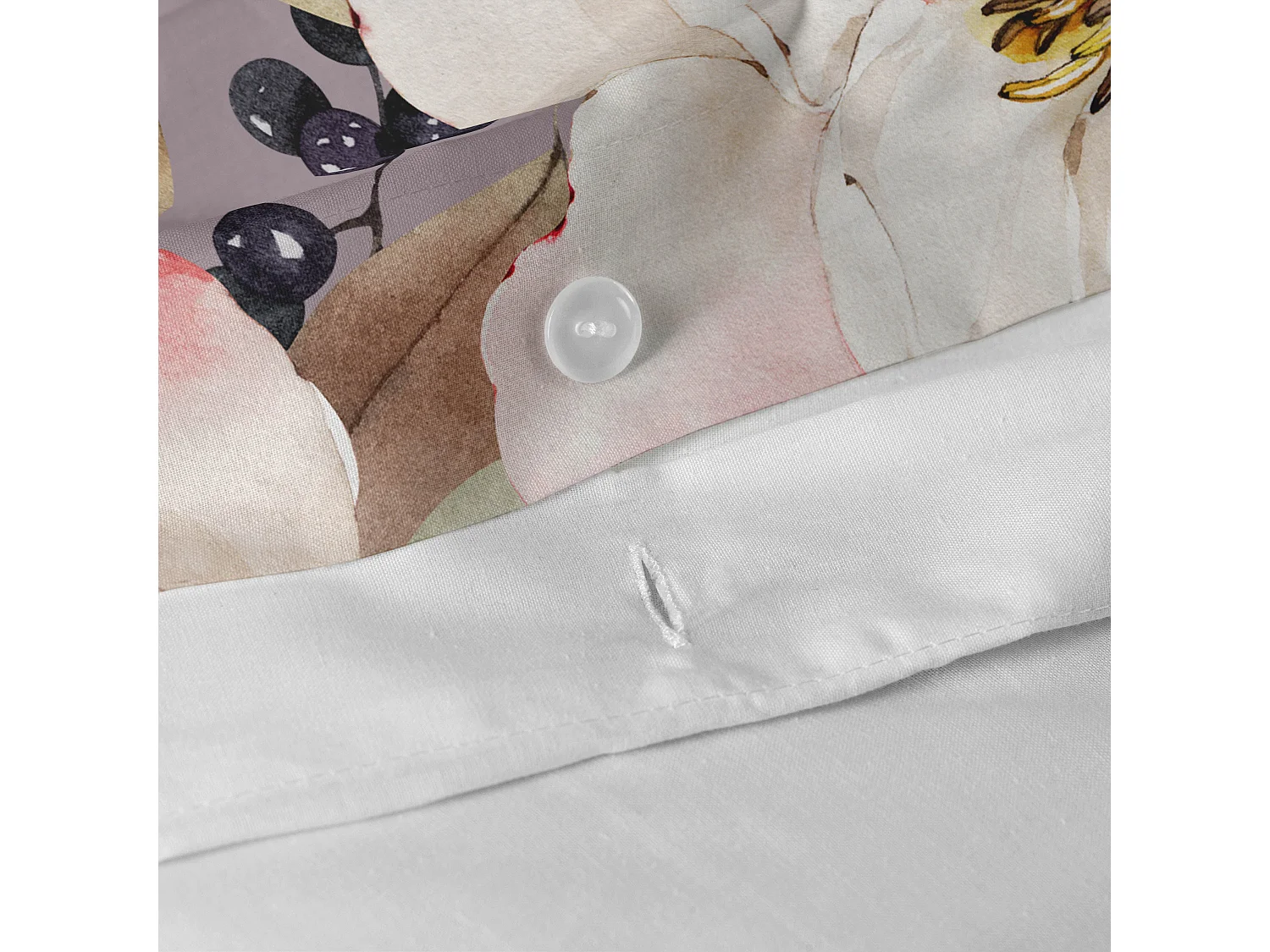 Housse de couette 200x200 cm (Lit 120) White peonies