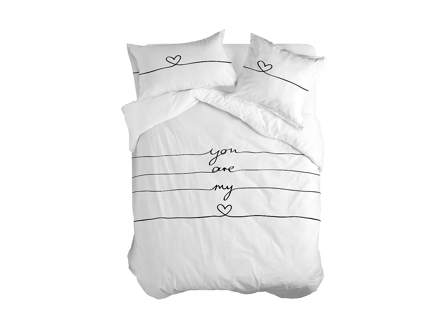 Dekbedovertrek 155x220 cm (Bed 80/90) My love