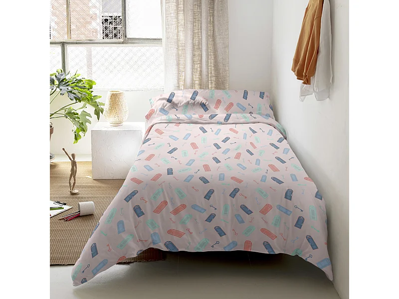 Bettbezug set 2 teiliges 155x220 cm (Bett 80/90) Neighbourhood (D)