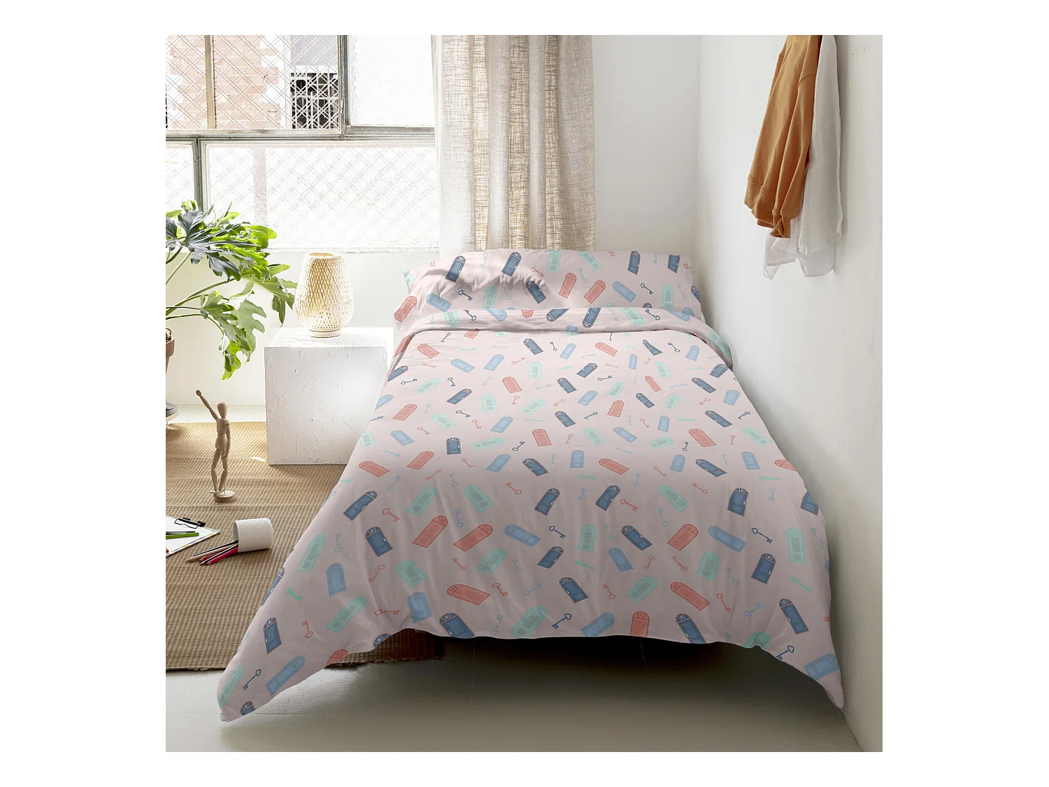 Bettbezug set 2 teiliges 155x220 cm (Bett 80/90) Neighbourhood (D)