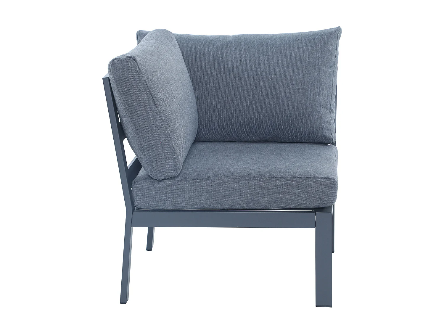 Salon de jardin d'angle design en aluminium 5 places - Anthracite - PASSY