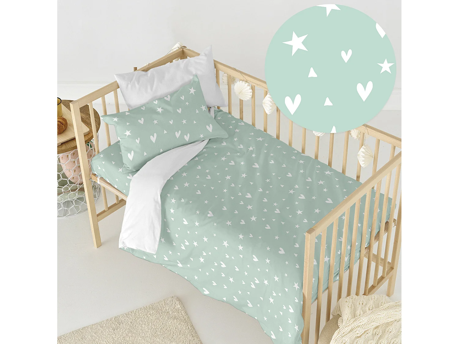 Bettbezug set 2 teiliges 100x120 cm (Kinderbett) Fairy dust