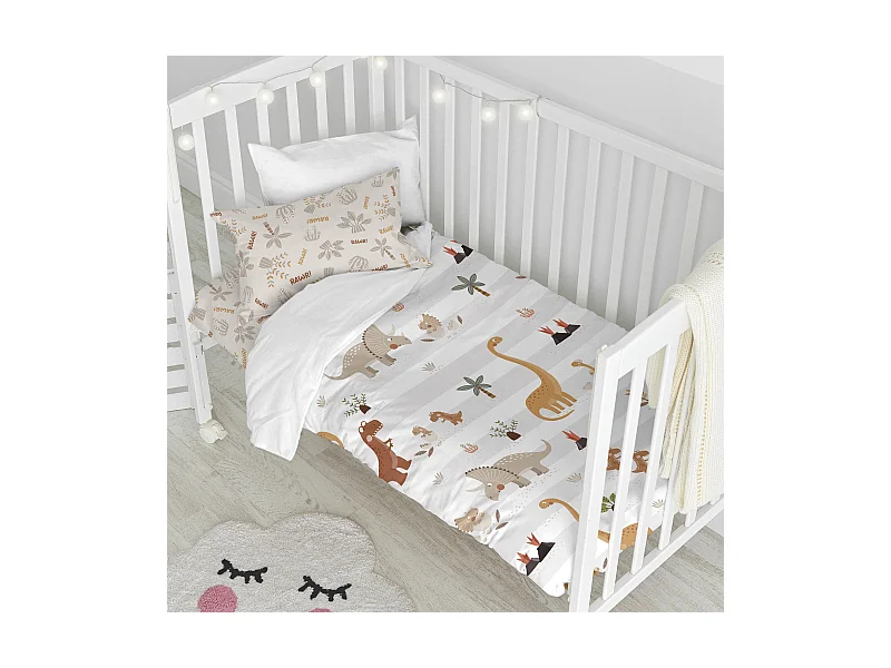 Bettbezug set 2 teiliges 100x120 cm (Kinderbett) Dino family
