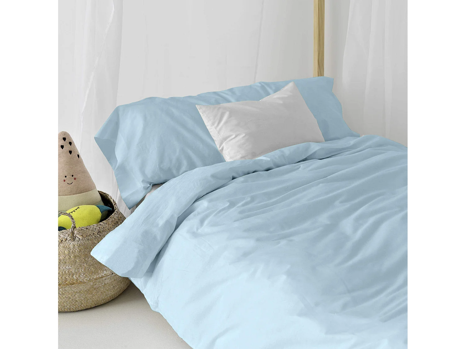 Parure housse de couette 2 pièces 155x220 cm (Lit 80/90) Basic