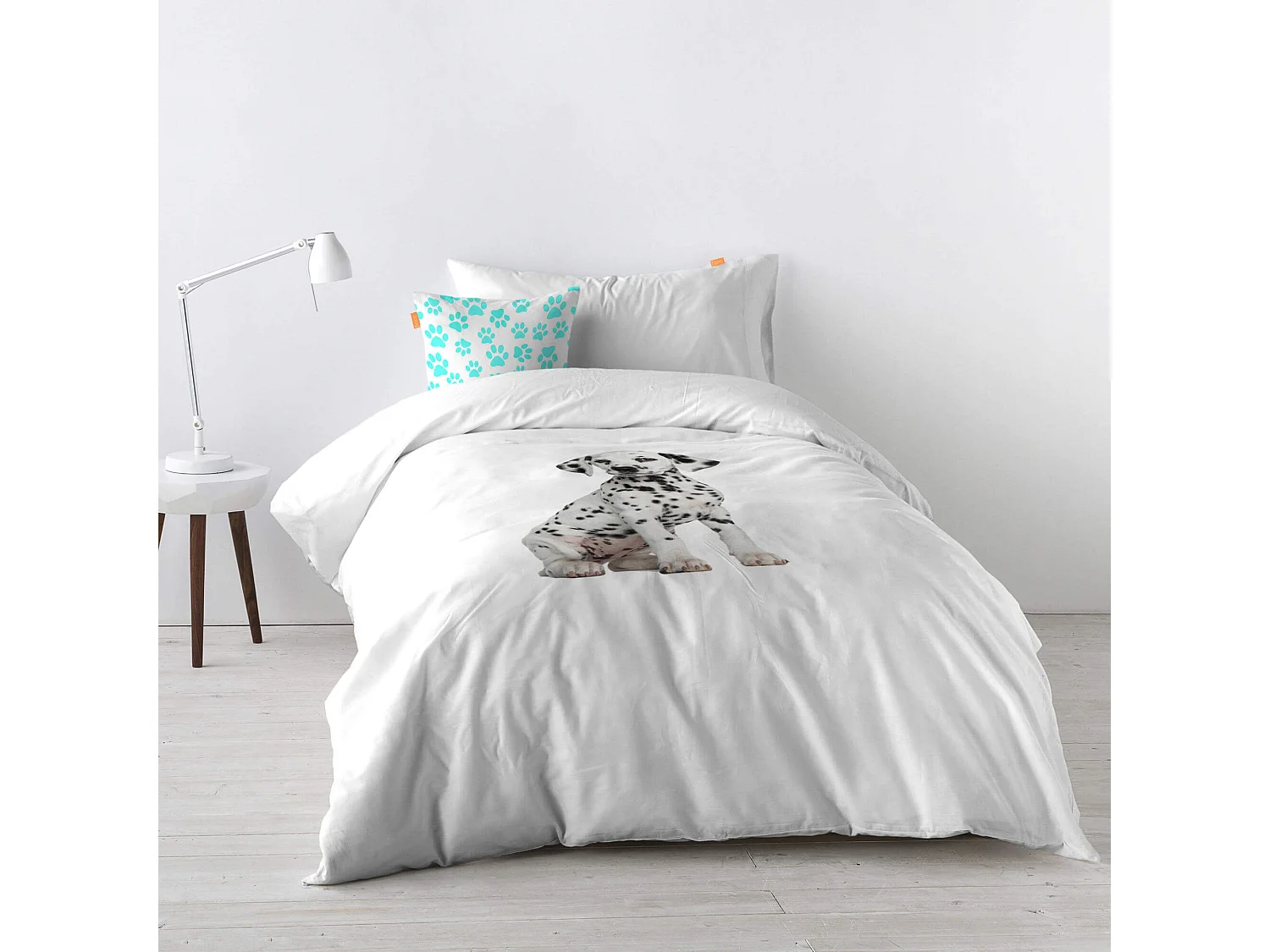 Bettbezug set 2 teiliges 155x220 cm (Bett 80/90) Dalmatian