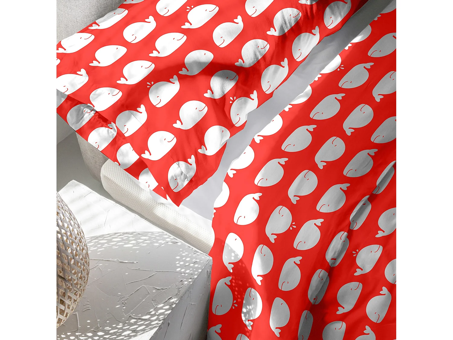 Parure housse de couette 2 pièces 155x220 cm (Lit 80/90) Wooden puppet (D)