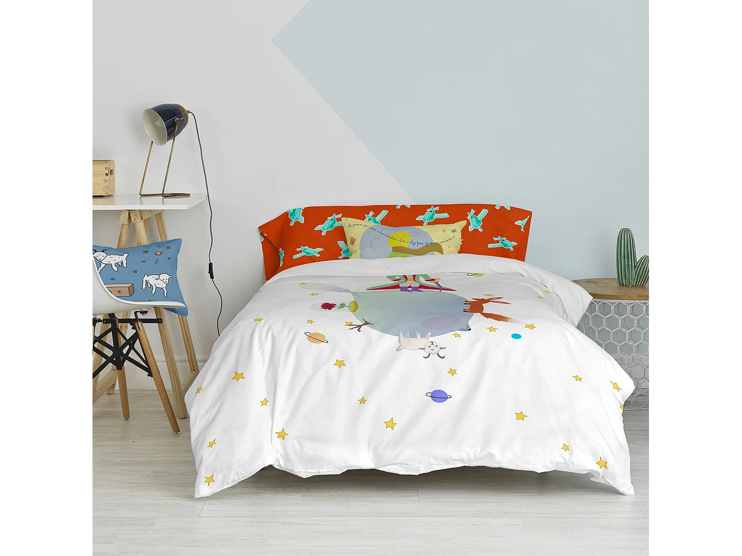 Parure housse de couette 2 pièces 155x220 cm (Lit 80/90) Le petit prince