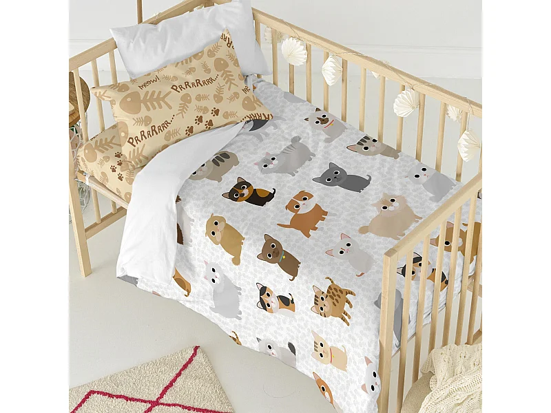 Juego nórdico 2 piezas 100x120 cm (Cuna) Cats