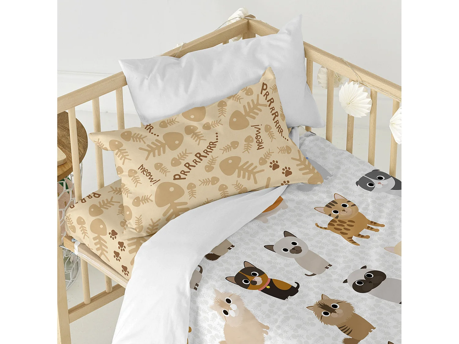 Juego nórdico 2 piezas 100x120 cm (Cuna) Cats