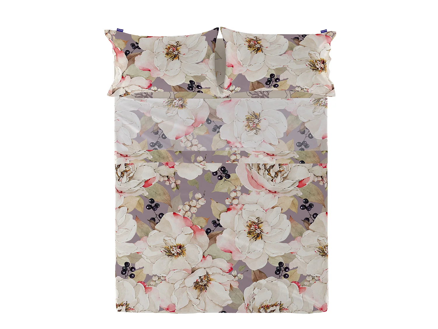 Drap 160x270 cm (Lit 80/90) White peonies