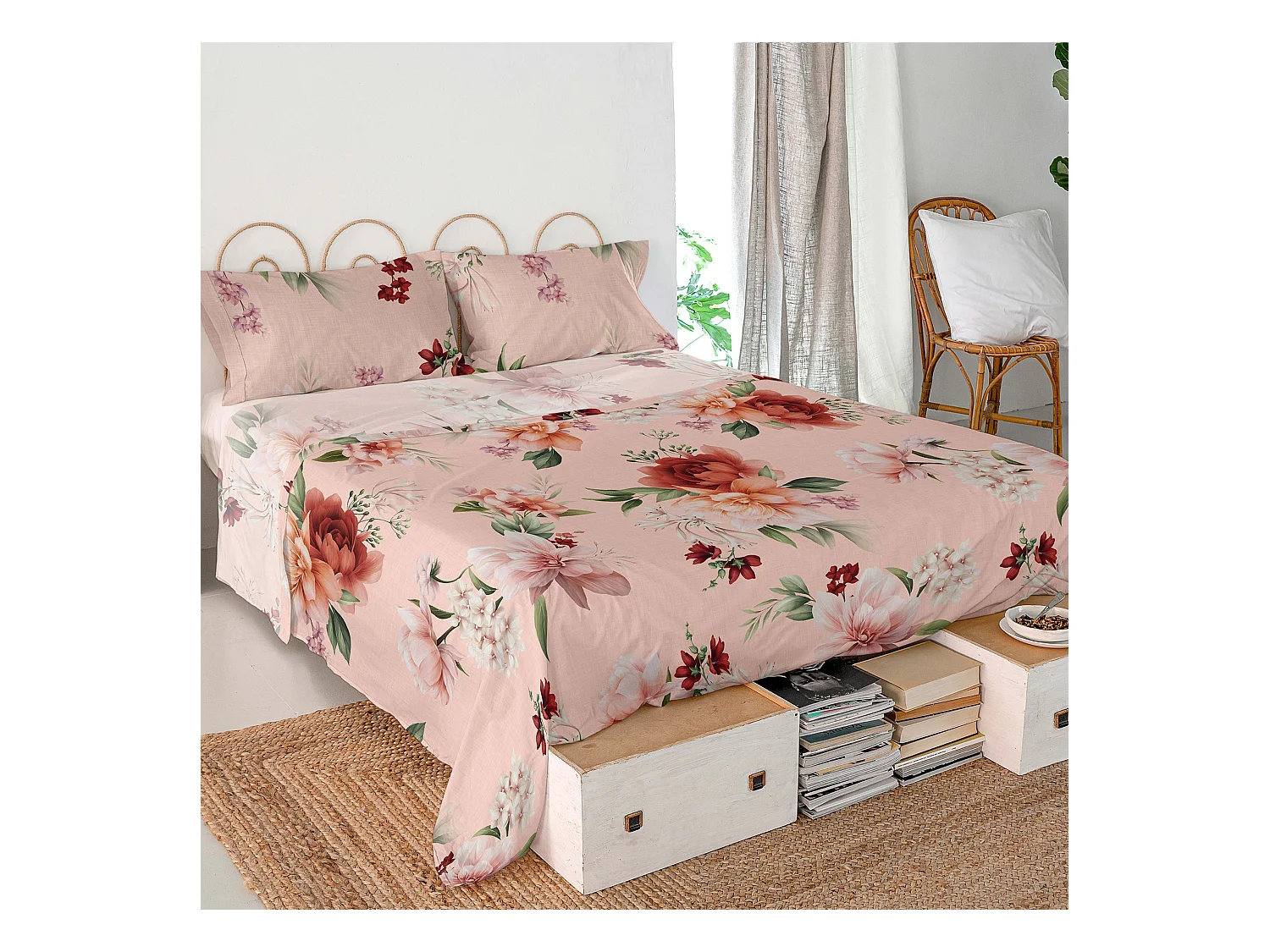 Laken 210x270 cm (Bed 135/140) Summer floral
