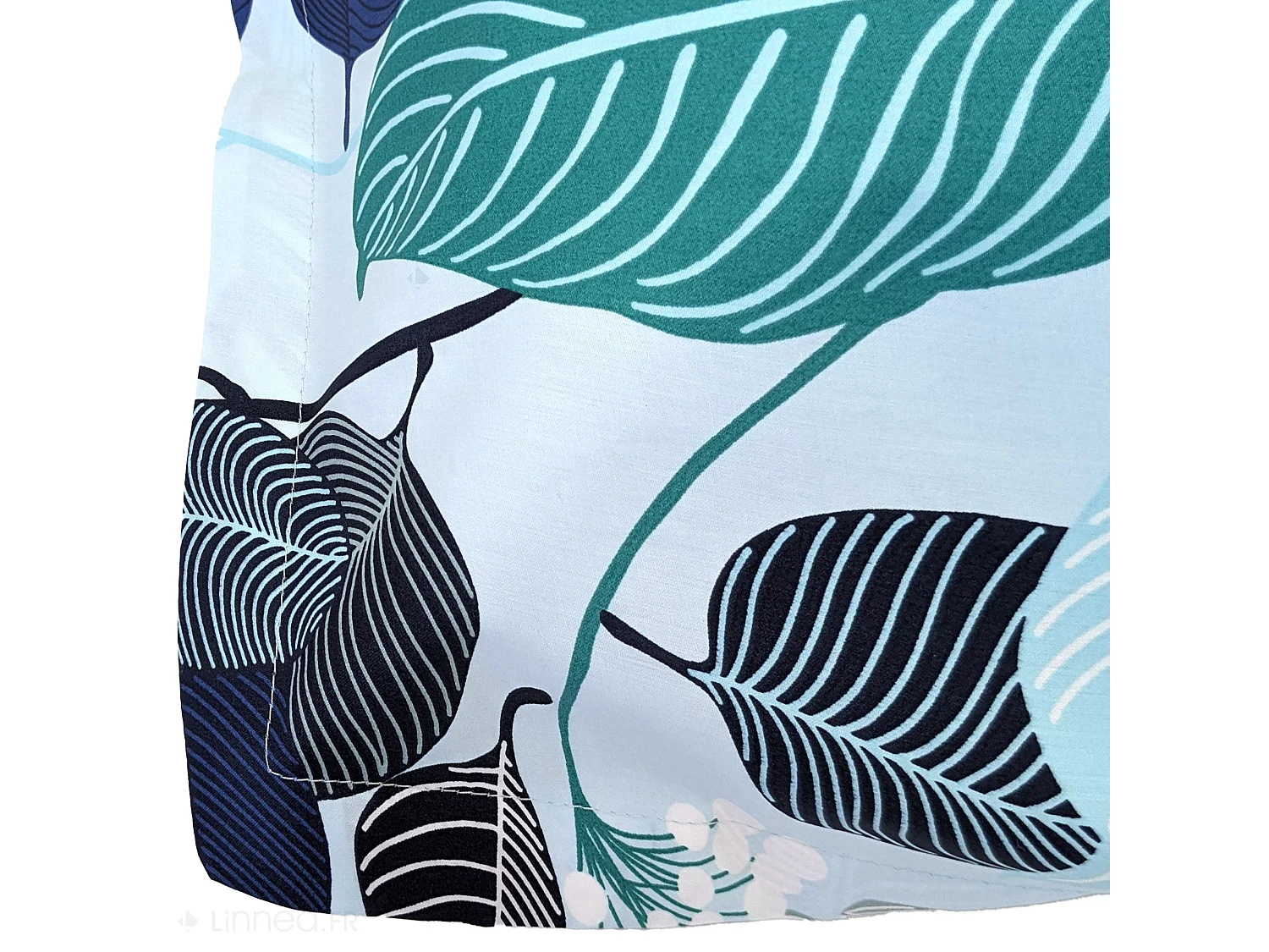 Taie d'oreiller 50x70 cm percale de coton MOOREA PACIFIC bleu/vert