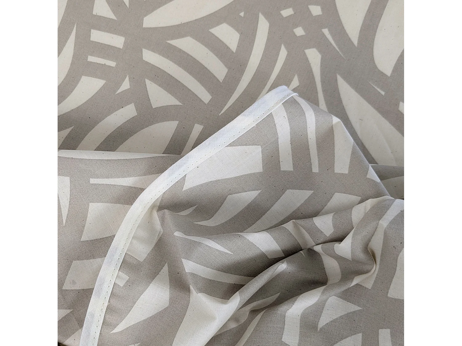 Nappe ovale 170x240 cm ÉVA Beige écru coton + enduction acrylique