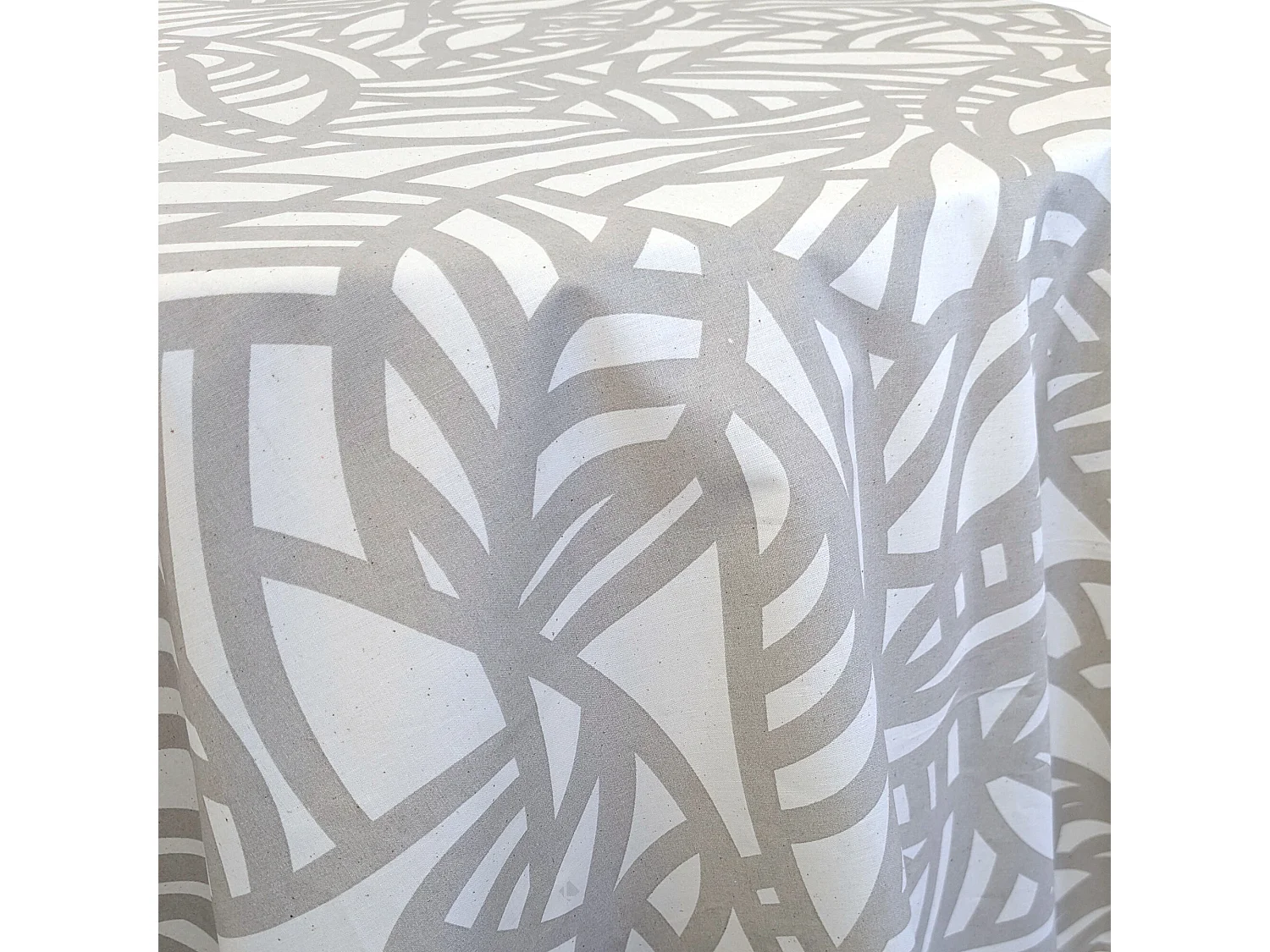 Nappe ovale 170x240 cm ÉVA Beige écru coton + enduction acrylique