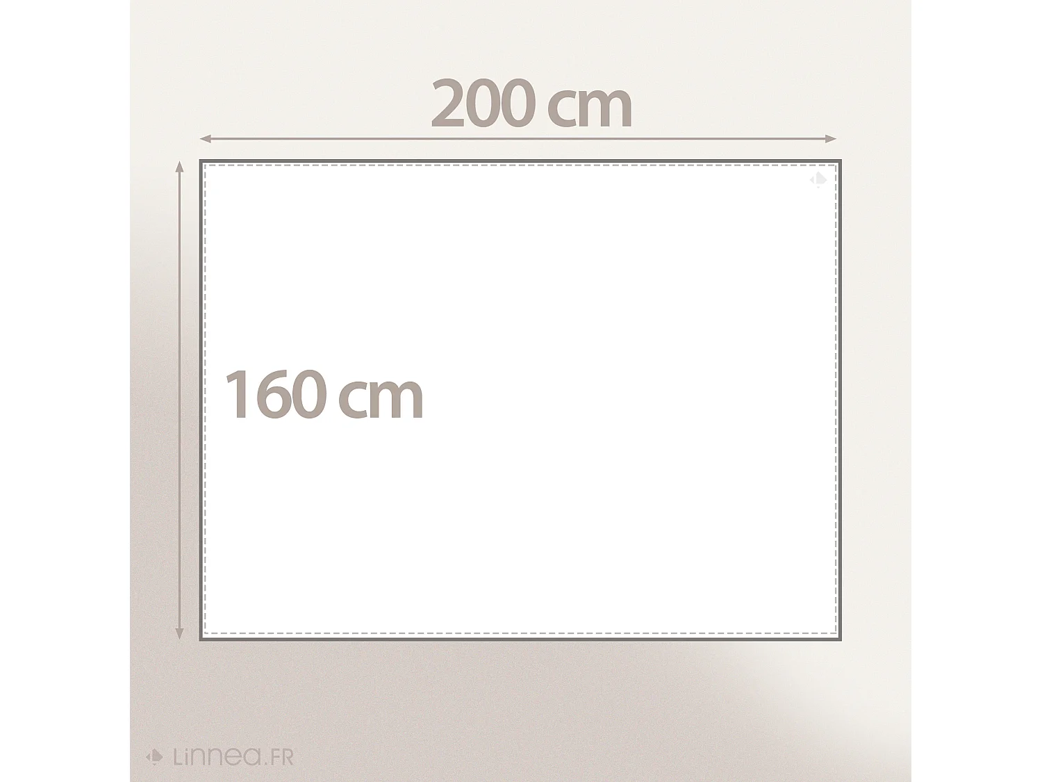 Nappe rectangle 160x200 cm ÉVA Beige écru coton + enduction acrylique