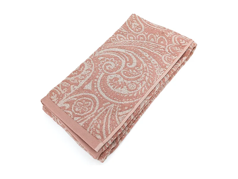 Drap de douche coton 70x140 cm motif mandala collection PLENTY rose