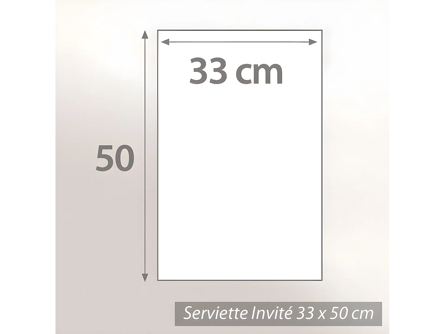 Lot de 2 serviettes invité pur coton 33x50 cm coton DRY beige