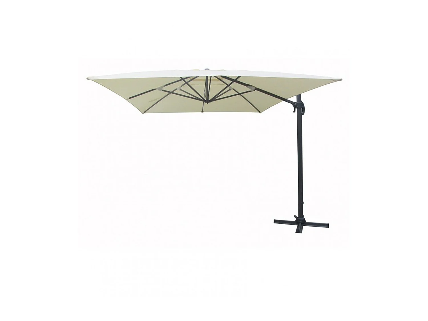 Parasol Lateral Habitex 300x350x260 cm de Aluminio con Base Giratoria 360° y Sistema de Apertura Manual