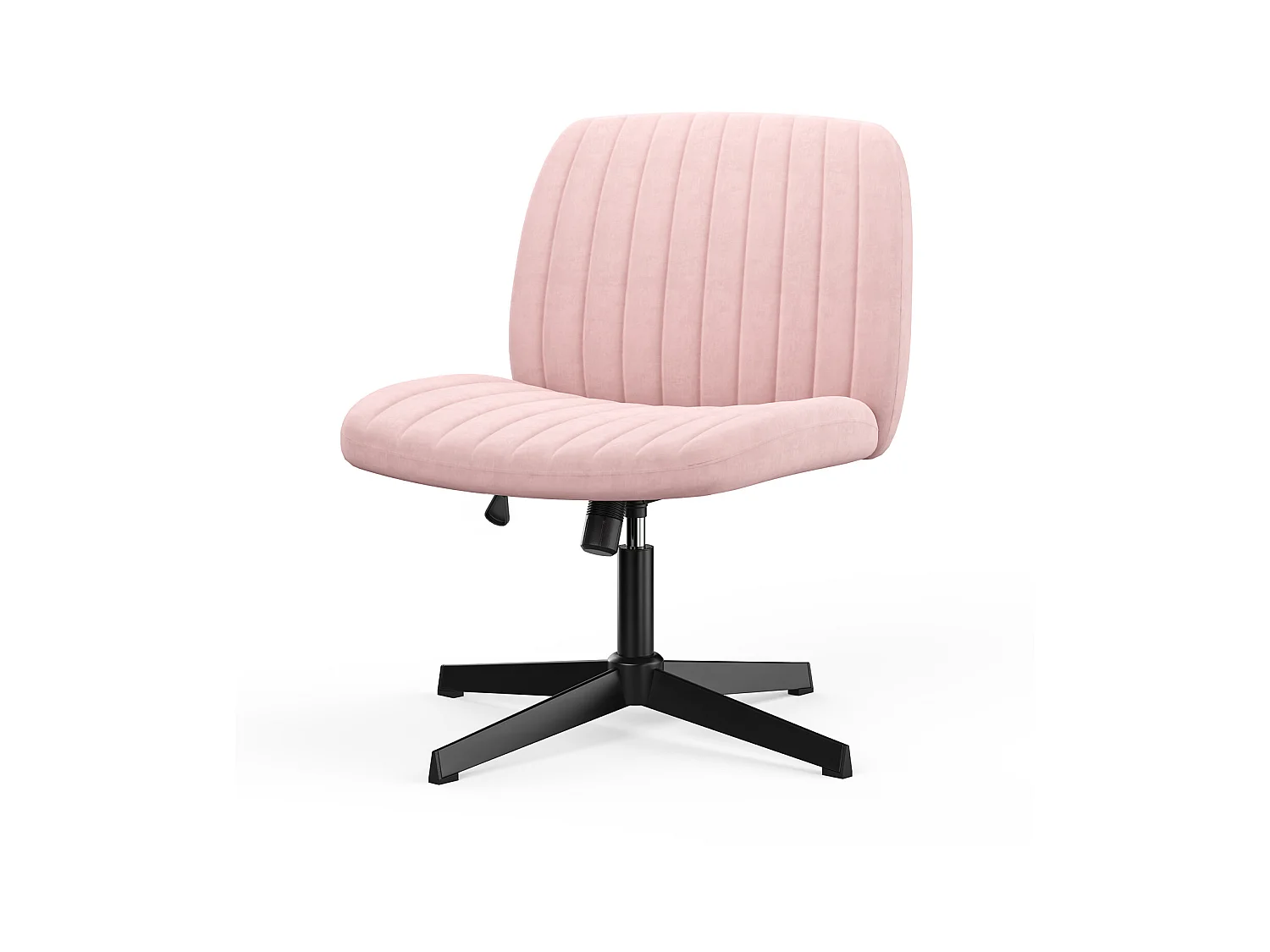 Chaise de bureau élégante sans bras - Hauteur réglable, siège large, parfait pour le bureau à domicile et la chambre
