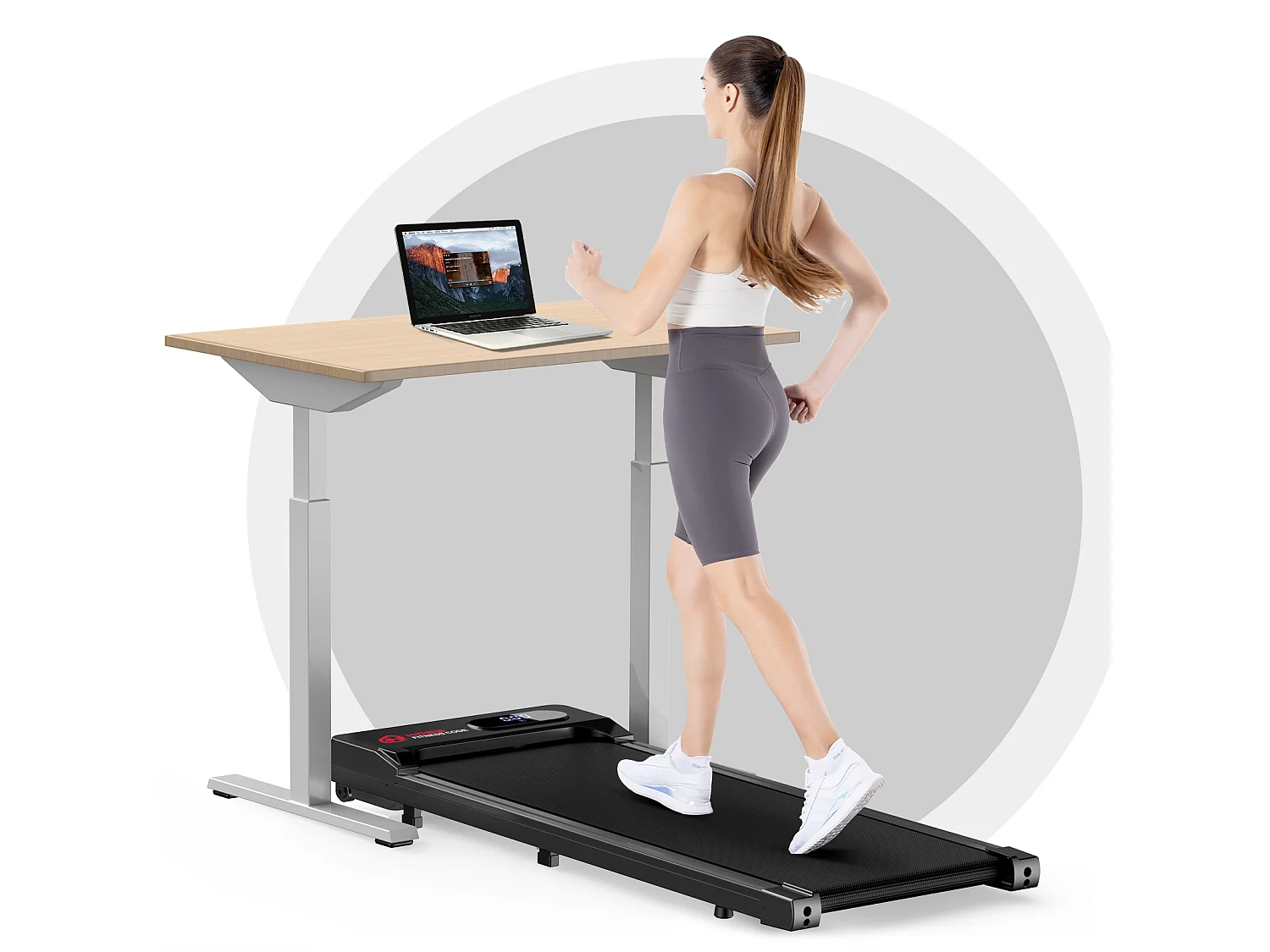 Cinta de correr para correr bajo el escritorio 1-6KM/H Caminadora Jogging para la oficina en casa con opción de plegado