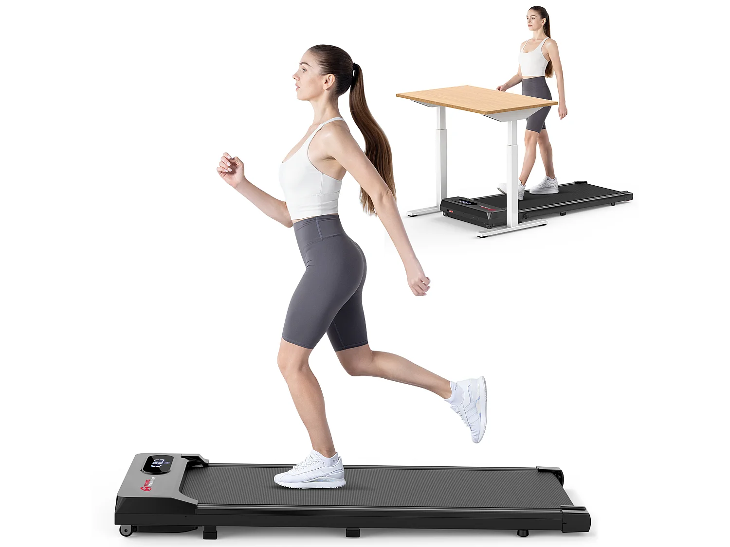 Unter dem Schreibtisch Laufband 1-6KM/H Walking Jogging-Maschine für Home Office mit Folding Option